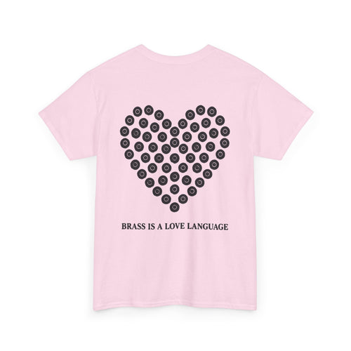No ShopCo Brass Is A Love Language T-shirt, black back graphic – photo 2