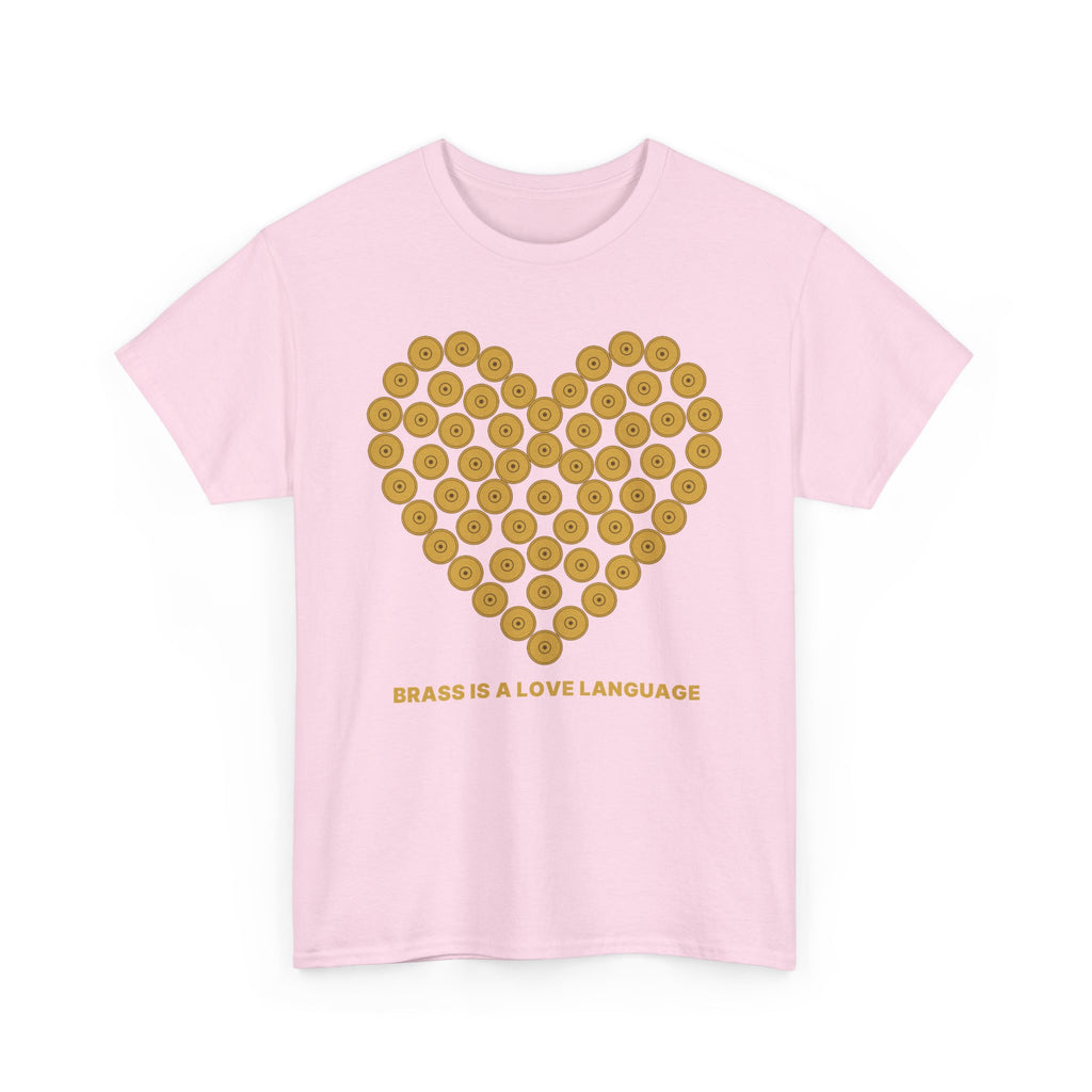 No ShopCo Brass Is A Love Language T-shirt, gold front – photo 5