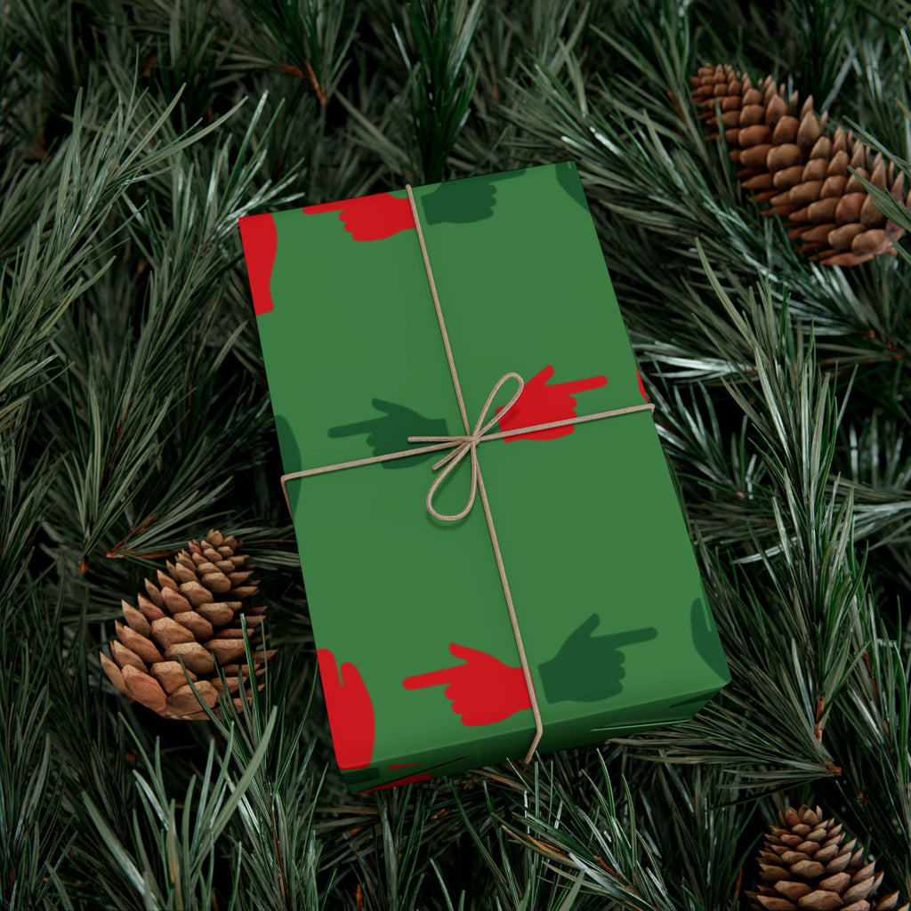No ShopCo Pointer Finger Christmas gift wrap, green – photo 21