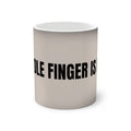 No ShopCo Middle Finger Is Life 11oz color-changing ceramic coffee mug