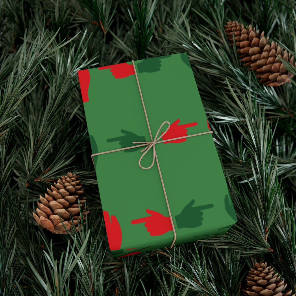 No ShopCo Pointer Finger Christmas gift wrap, green – photo 12