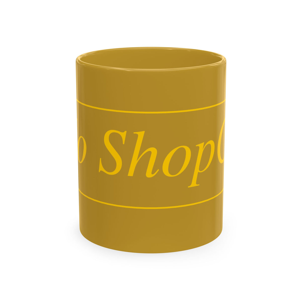 No ShopCo Logo 11oz mug, yellow logo – photo 3