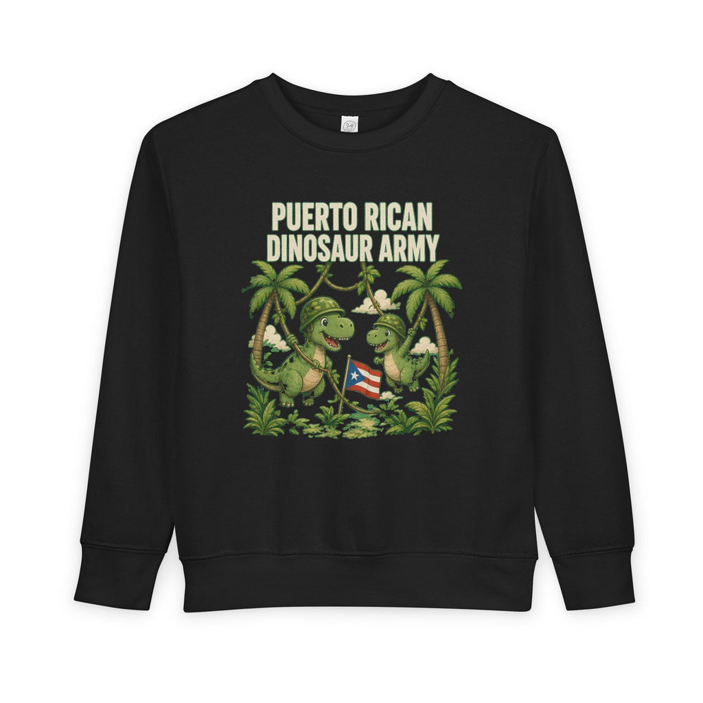 No ShopCo Puerto Rican Dinosaur Army toddler sweatshirt – photo 3