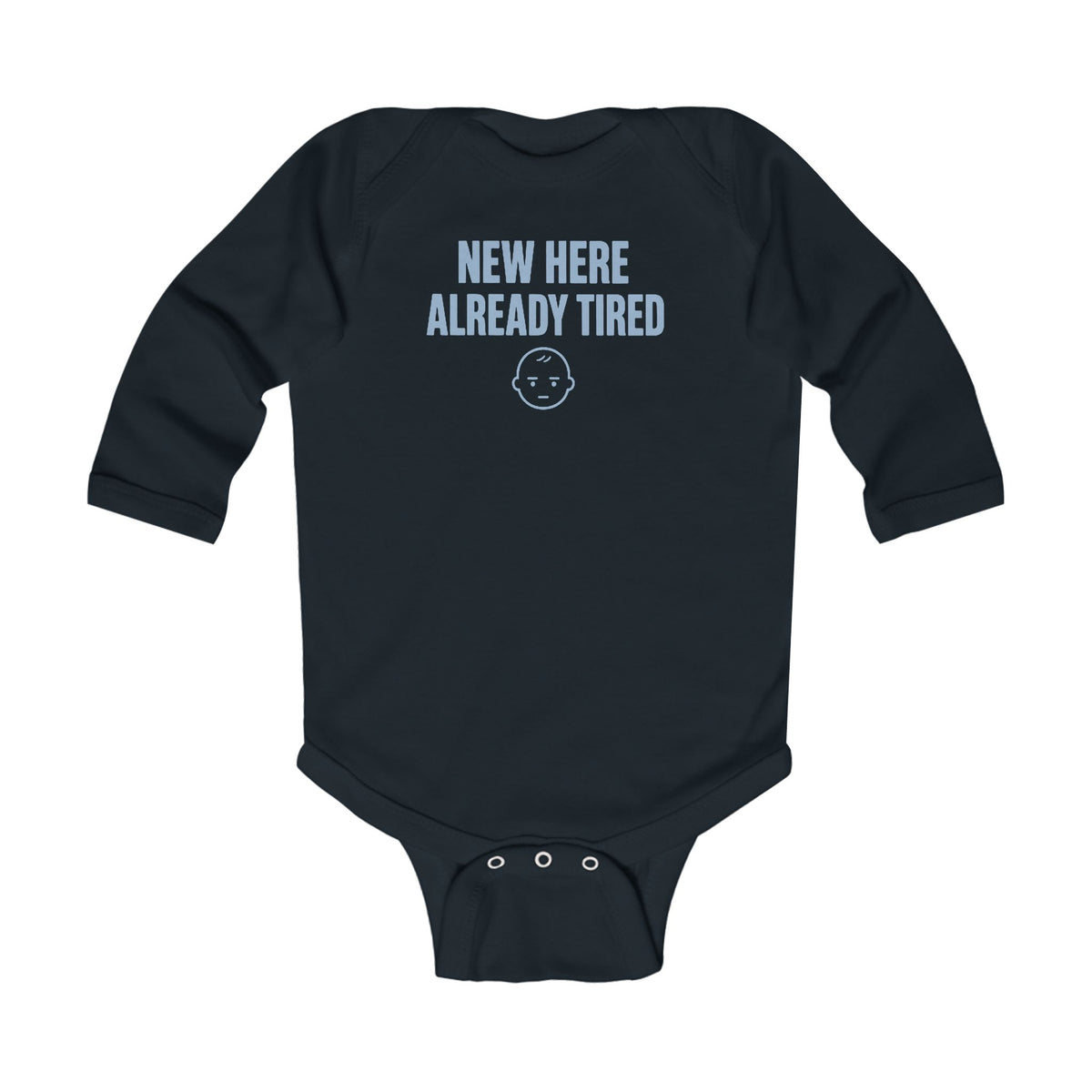 No ShopCo New Here Already Tired bodysuit, blue – photo 5