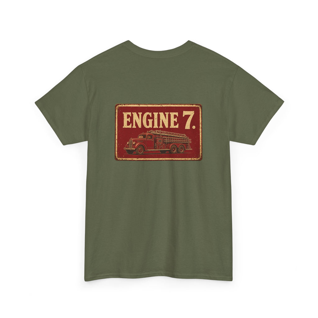 No ShopCo Engine 7 fire truck T-shirt, red logo – photo 13