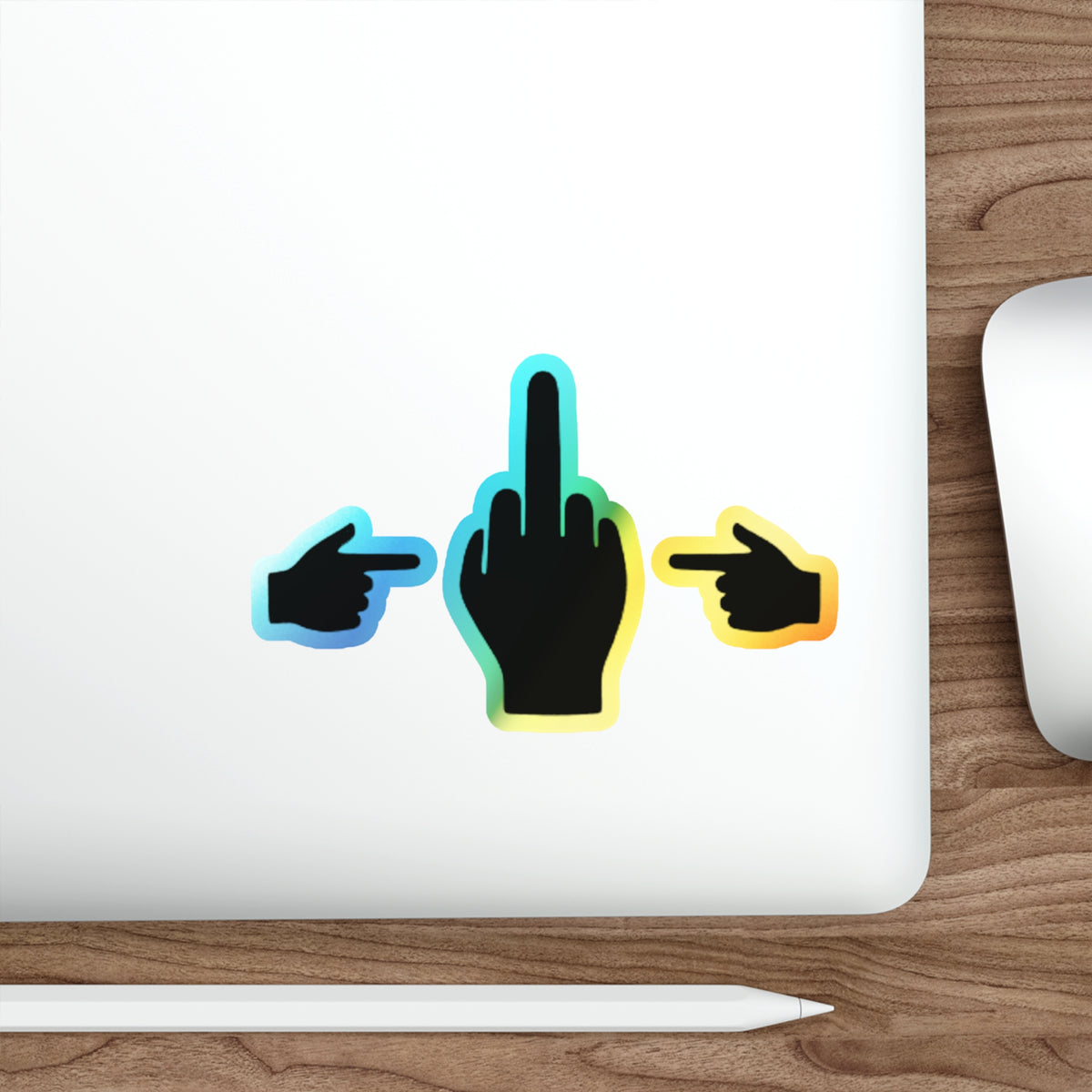 No ShopCo holographic middle finger sticker – photo 16