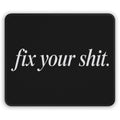 No ShopCo FYS black gaming mouse pad with white fix your shit script