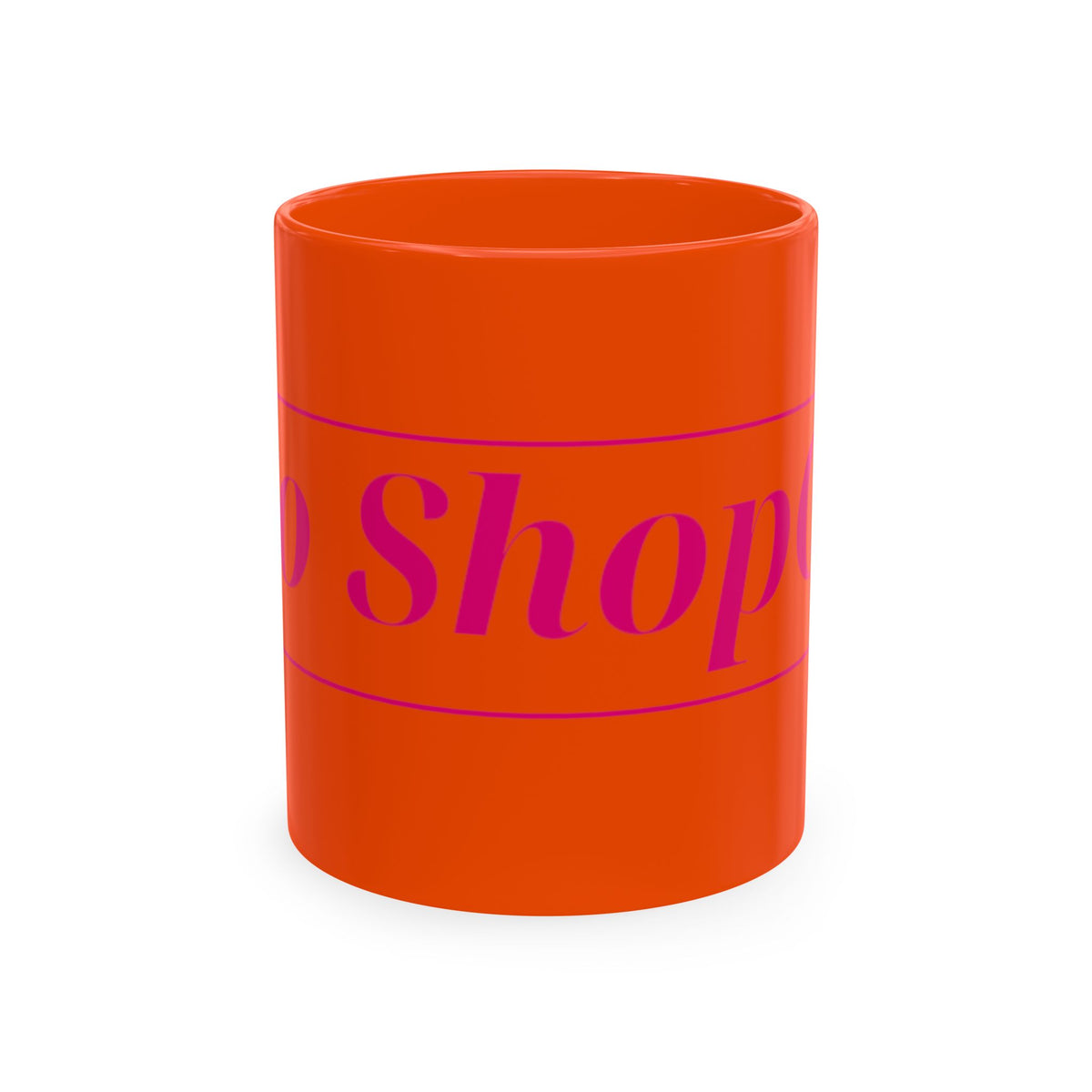 No ShopCo Logo 11oz mug, fuchsia logo – photo 11