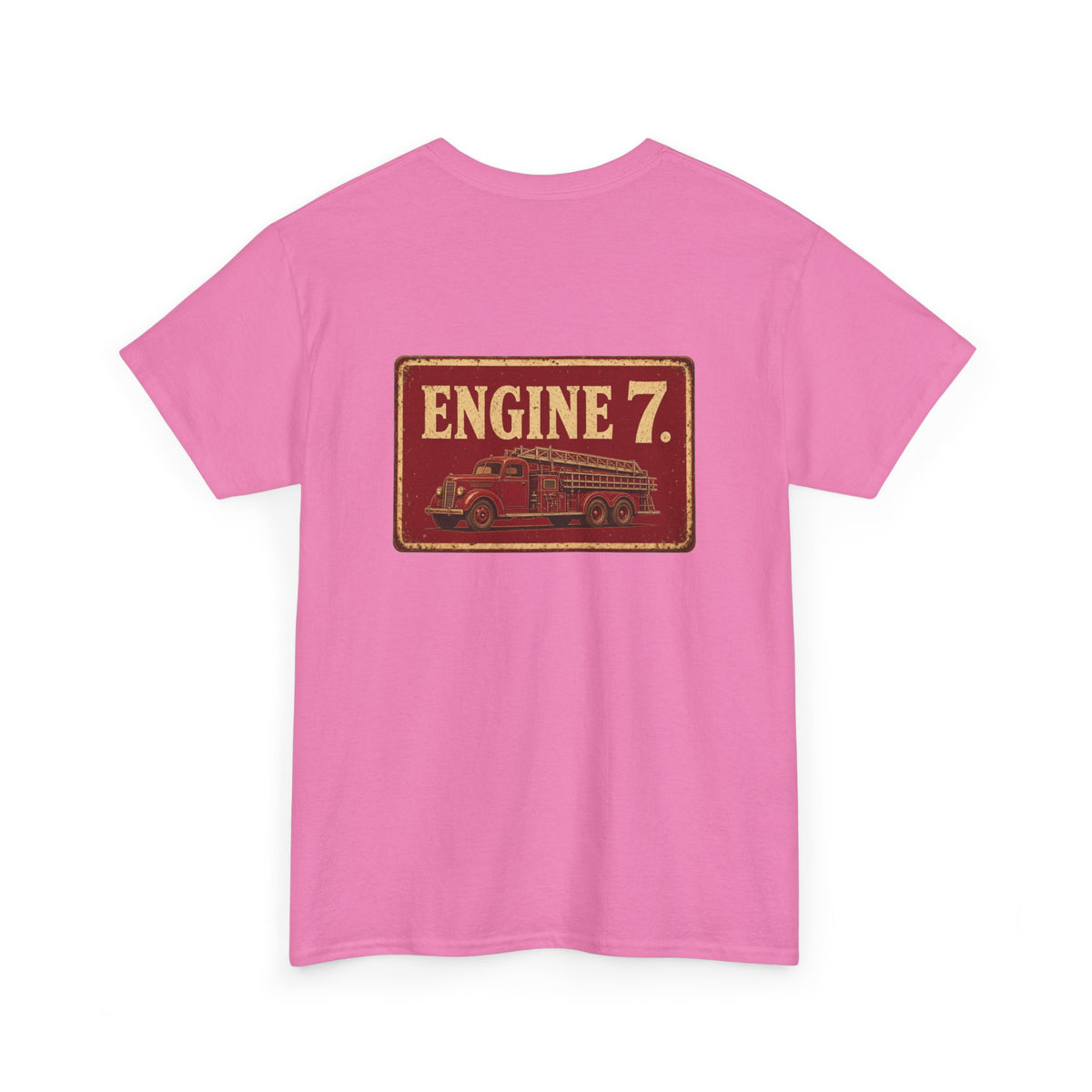 No ShopCo Engine 7 fire truck T-shirt, white logo – photo 17