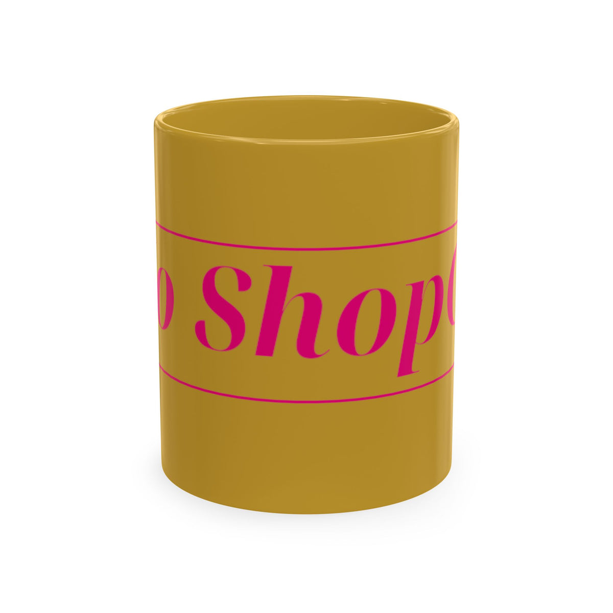No ShopCo Logo 11oz mug, fuchsia logo – photo 3