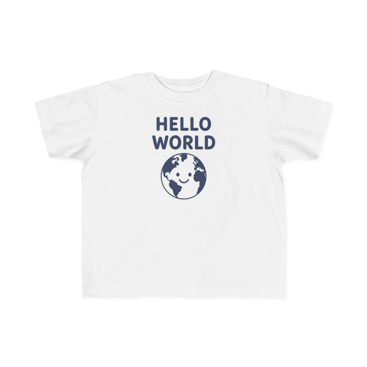 No ShopCo Hello World toddler T-shirt with smiling Earth graphic