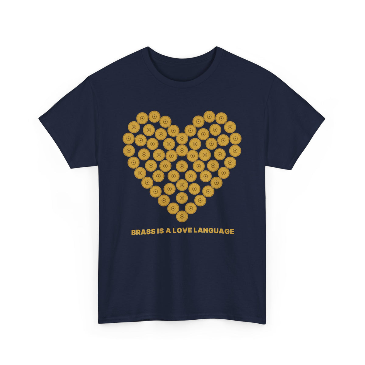 No ShopCo Brass Is A Love Language T-shirt, gold front – photo 7