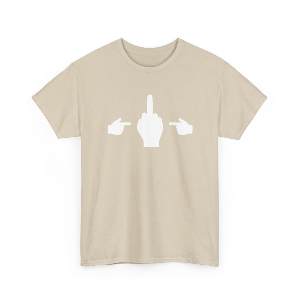 No ShopCo Pointer Finger T-shirt, white front graphic – photo 2