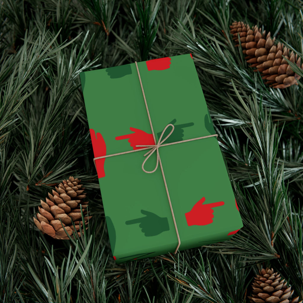 No ShopCo Pointer Finger Christmas gift wrap, green – photo 15