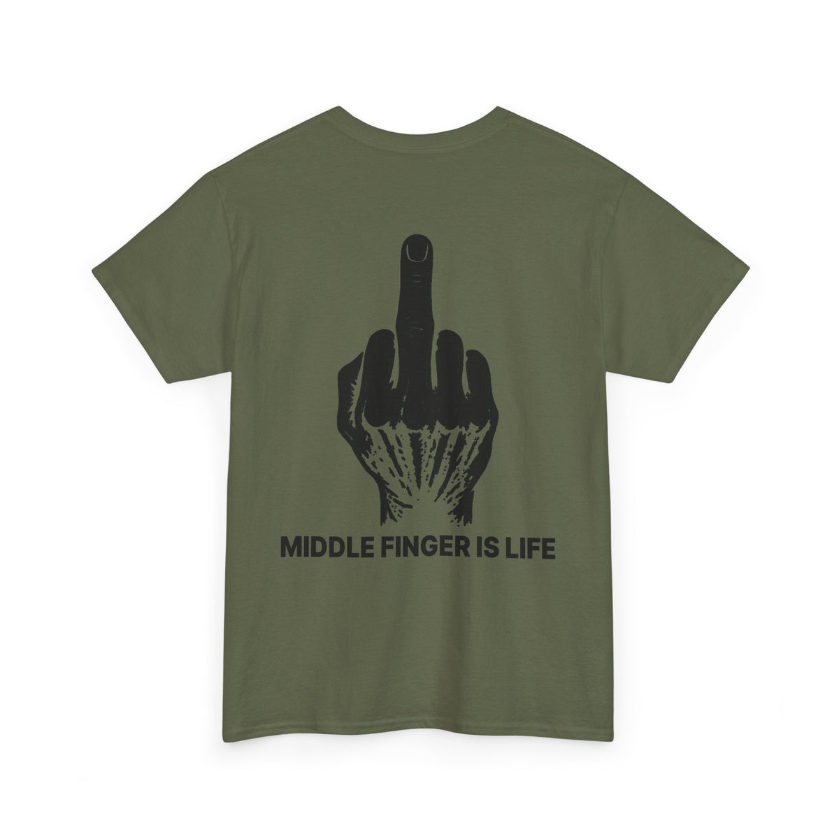 No ShopCo Middle Finger Is Life T-shirt, black graphic – photo 10