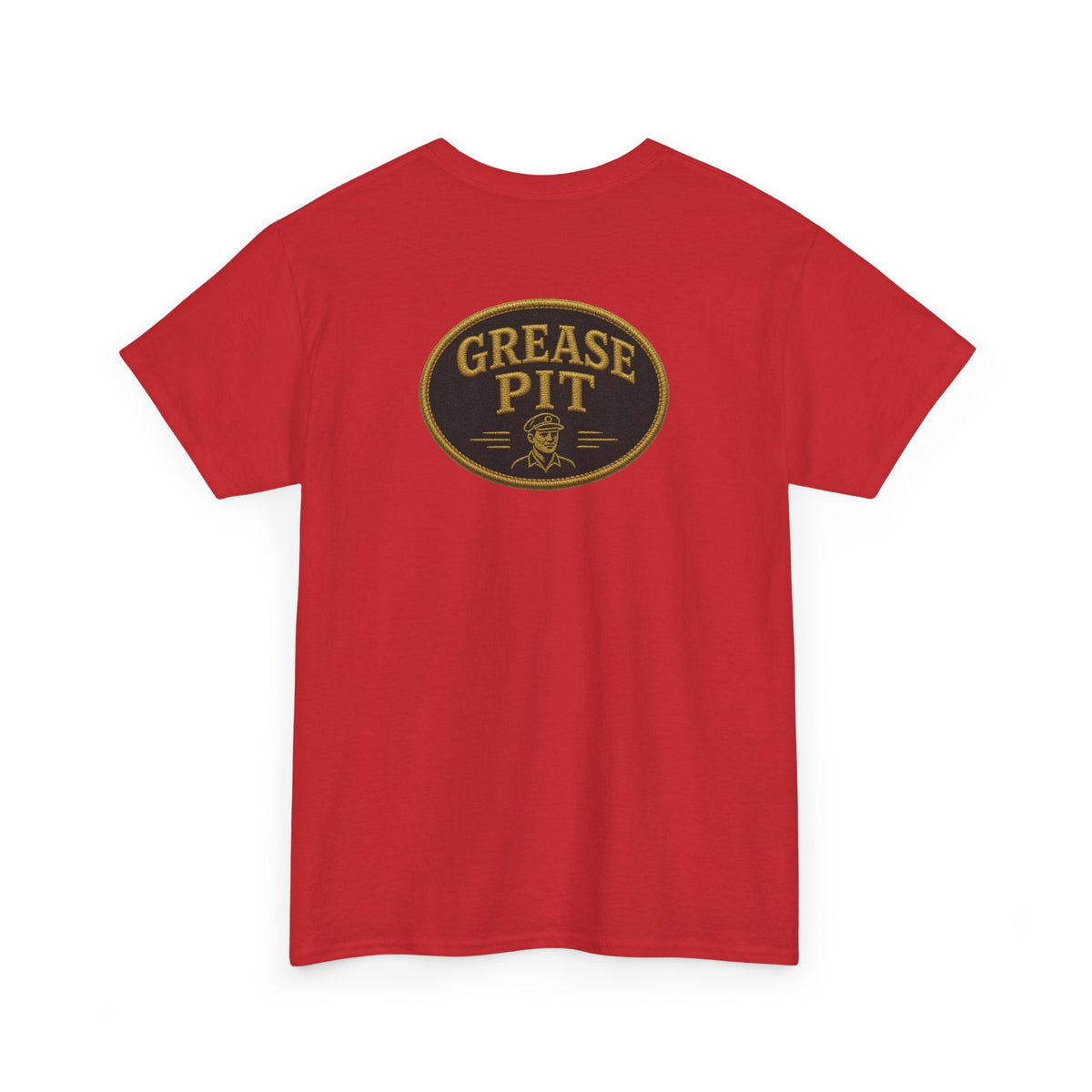 No ShopCo Grease Pit retro mechanic T-shirt with black chest logo