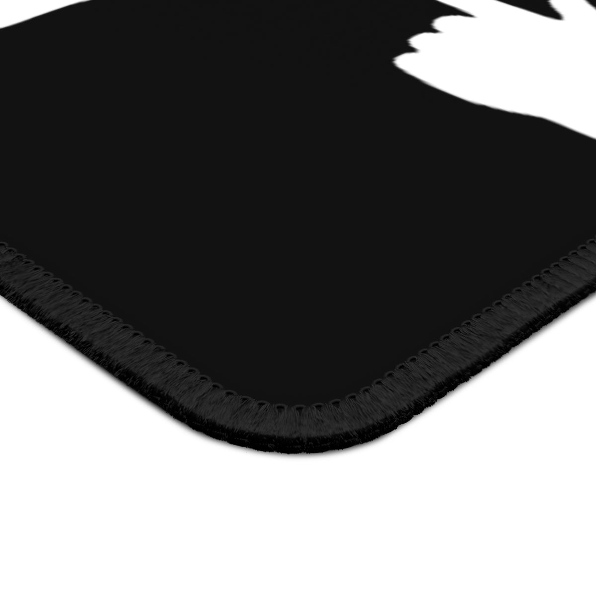 No ShopCo Pointer Finger black gaming mouse pad, white graphic – photo 3