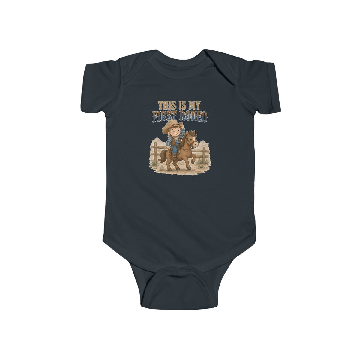 No ShopCo This Is My First Rodeo cowboy baby bodysuit – photo 4