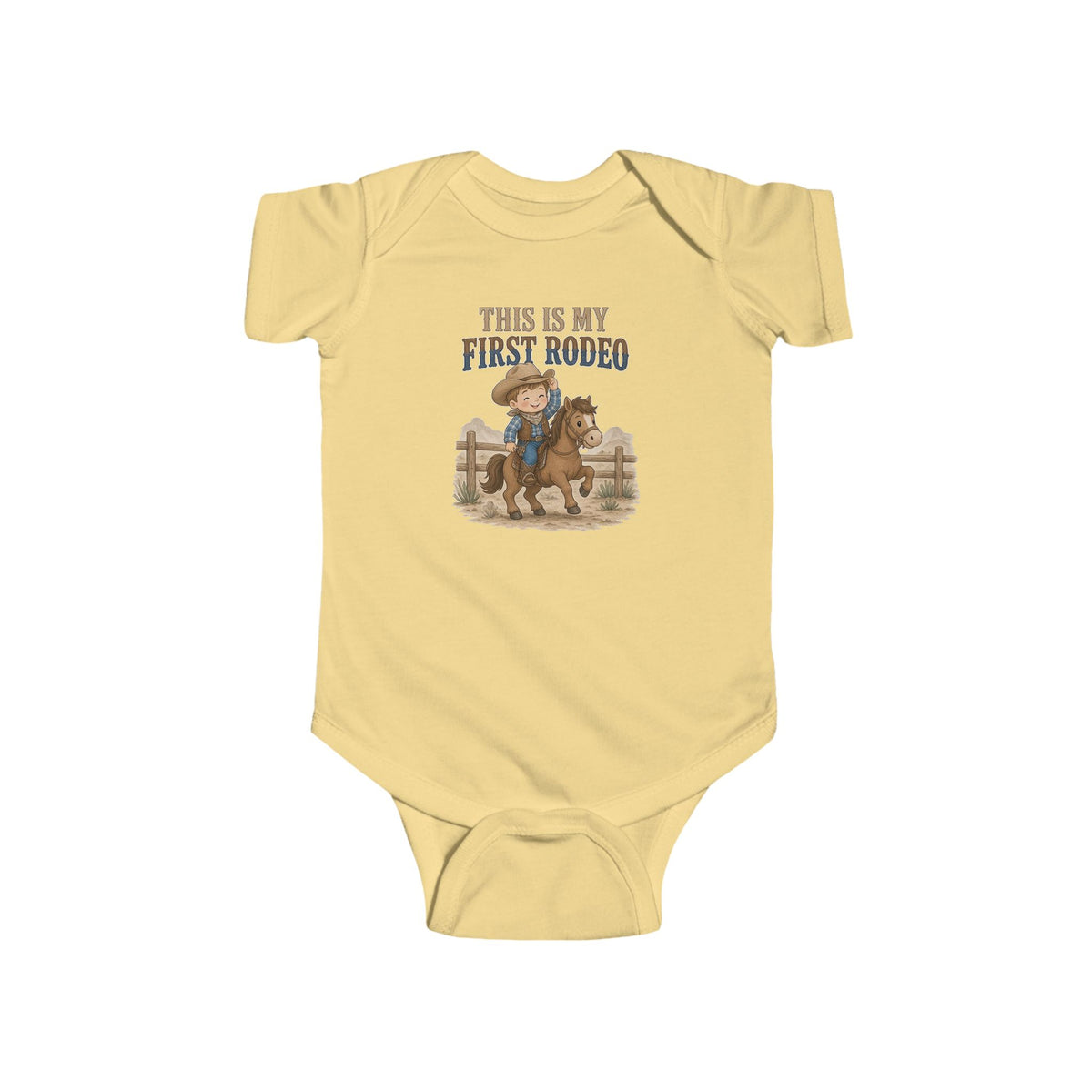 No ShopCo This Is My First Rodeo cowboy baby bodysuit – photo 3