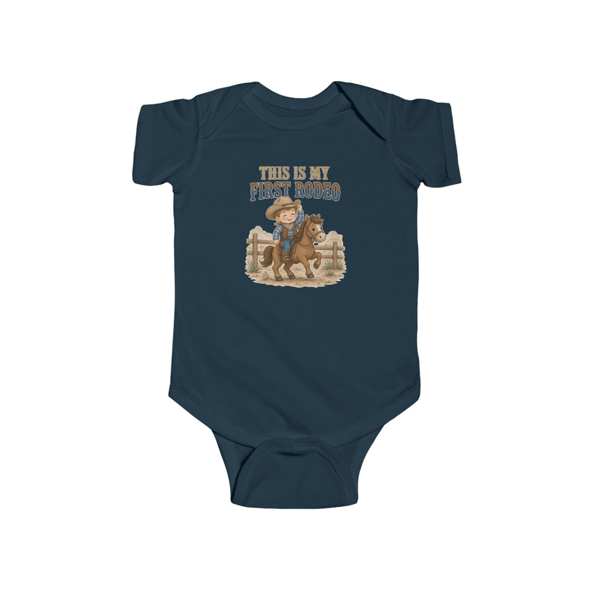 No ShopCo This Is My First Rodeo cowboy baby bodysuit – photo 5