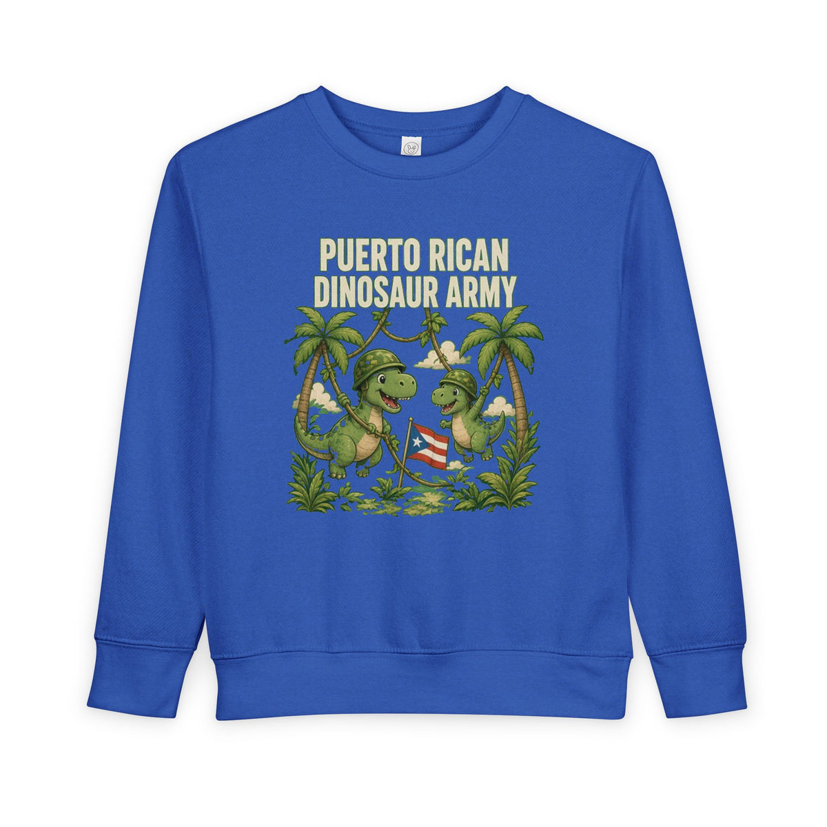 No ShopCo Puerto Rican Dinosaur Army toddler sweatshirt – photo 2