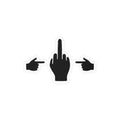 No ShopCo Pointer Finger kiss-cut vinyl decal with black three-hand graphic