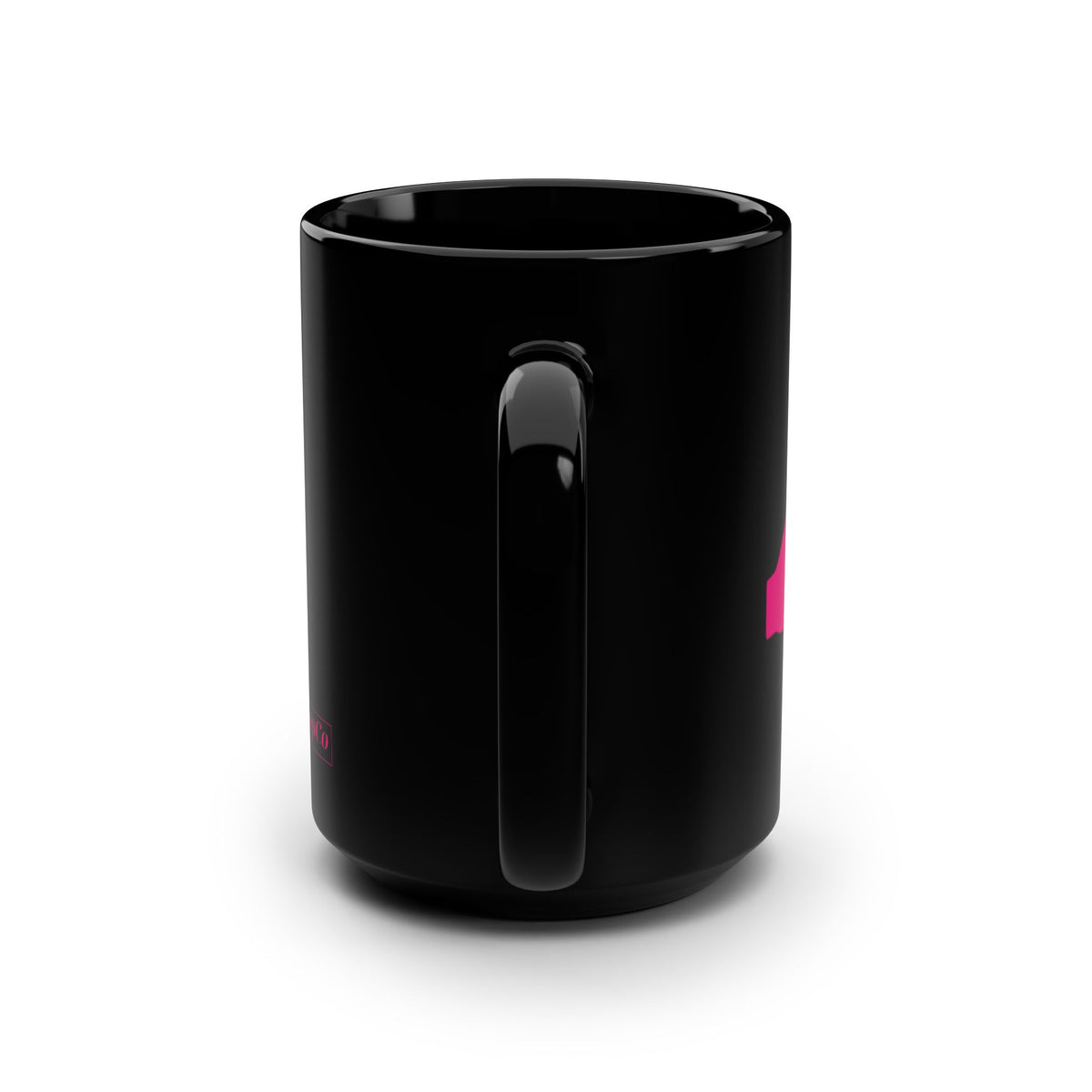 No ShopCo Pointer Finger 15oz black mug, fuchsia – photo 3