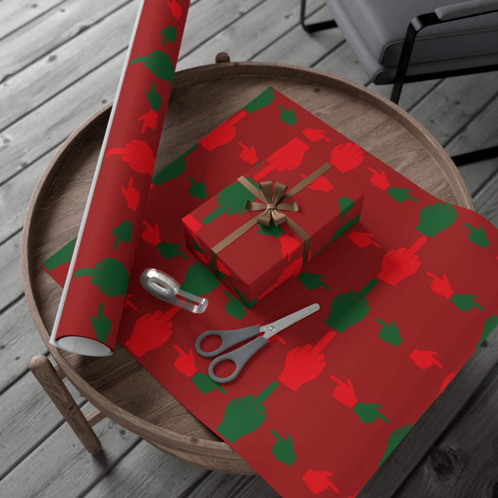 No ShopCo Pointer Finger Christmas gift wrap, dark red – photo 11