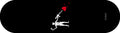No ShopCo NFA Pirate skateboard deck, Hourglass Edition: white skeleton with an hourglass and an AR-15 SBR aimed at a red heart on black, vertical layout