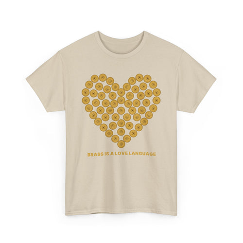 No ShopCo Brass Is A Love Language T-shirt, gold front – photo 2
