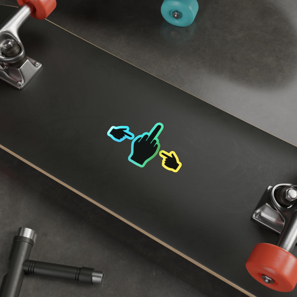 No ShopCo holographic middle finger sticker – photo 12