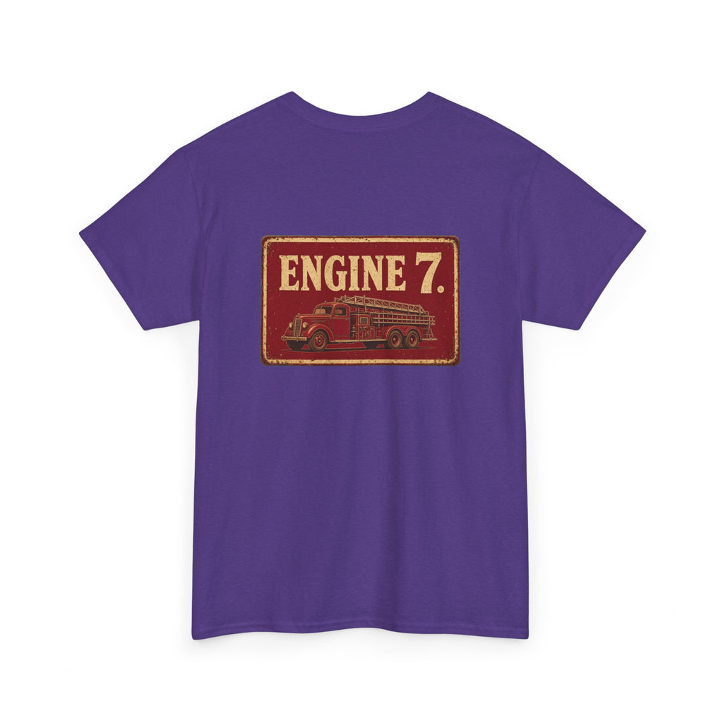 No ShopCo Engine 7 fire truck T-shirt, white logo – photo 19