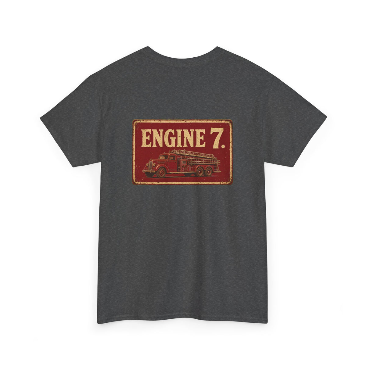 No ShopCo Engine 7 fire truck T-shirt, white logo – photo 18