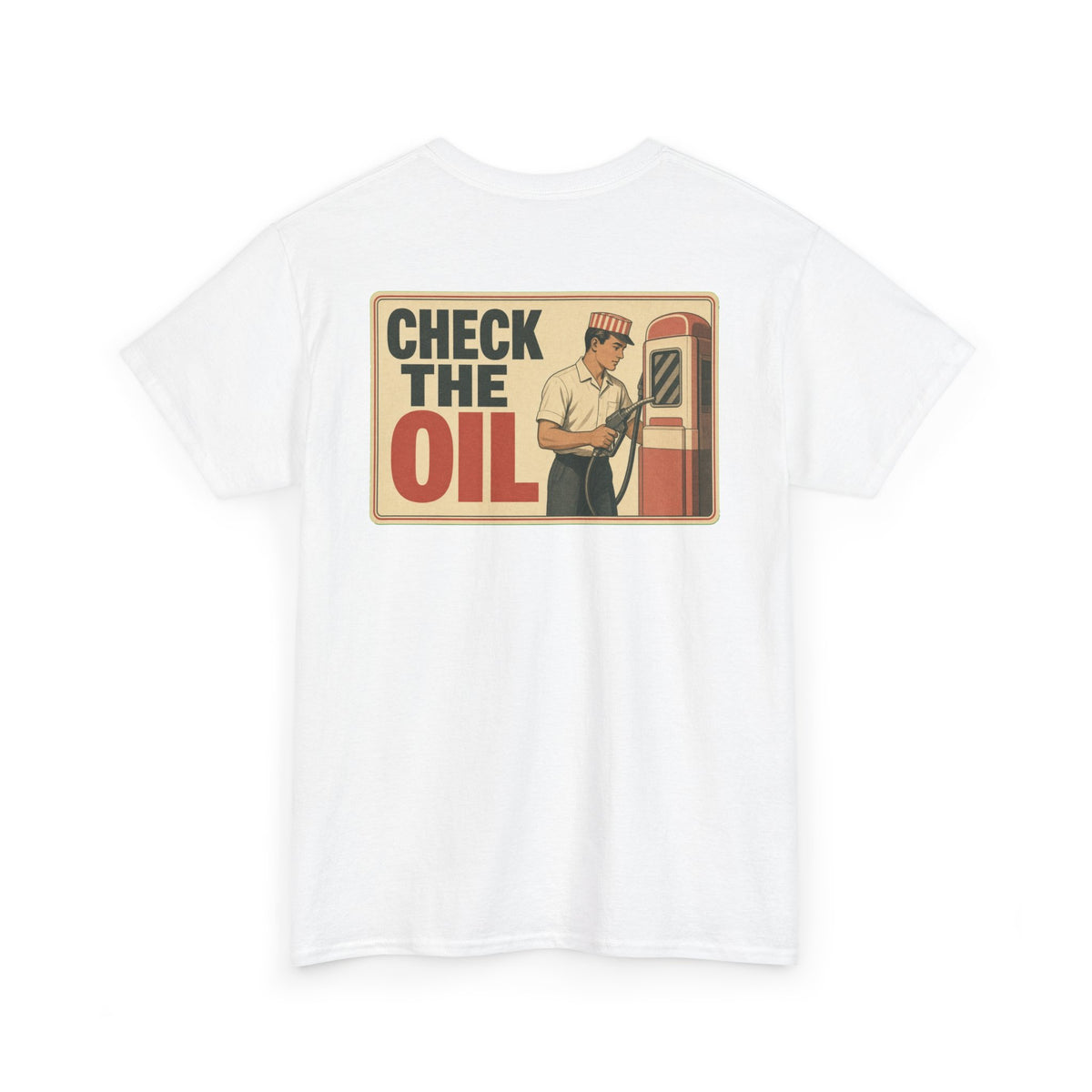 No ShopCo Check The Oil retro automotive T-shirt – photo 2