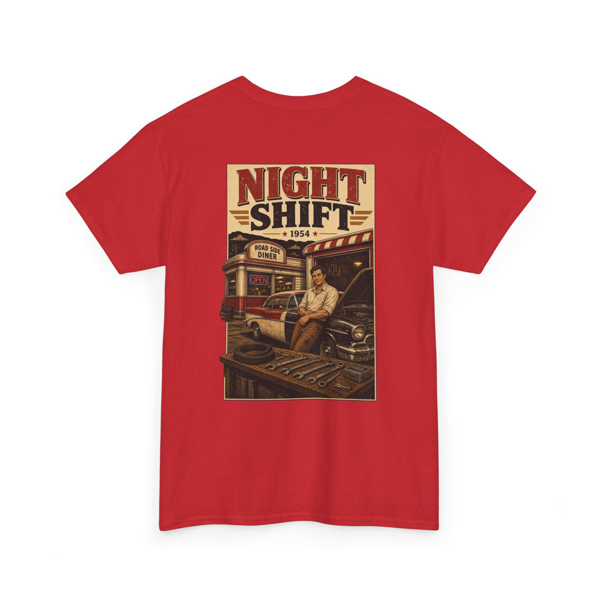 No ShopCo Night Shift T-shirt, red logo – photo 16