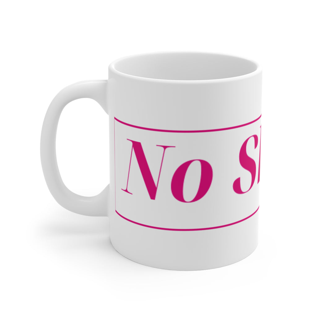 No ShopCo Logo 11oz white mug, fuchsia logo – photo 2