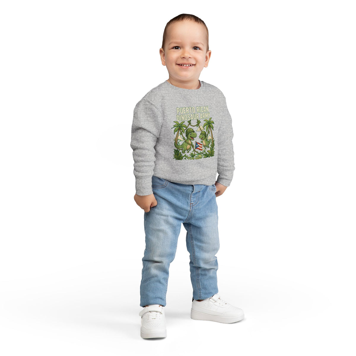 No ShopCo Puerto Rican Dinosaur Army toddler sweatshirt – photo 8