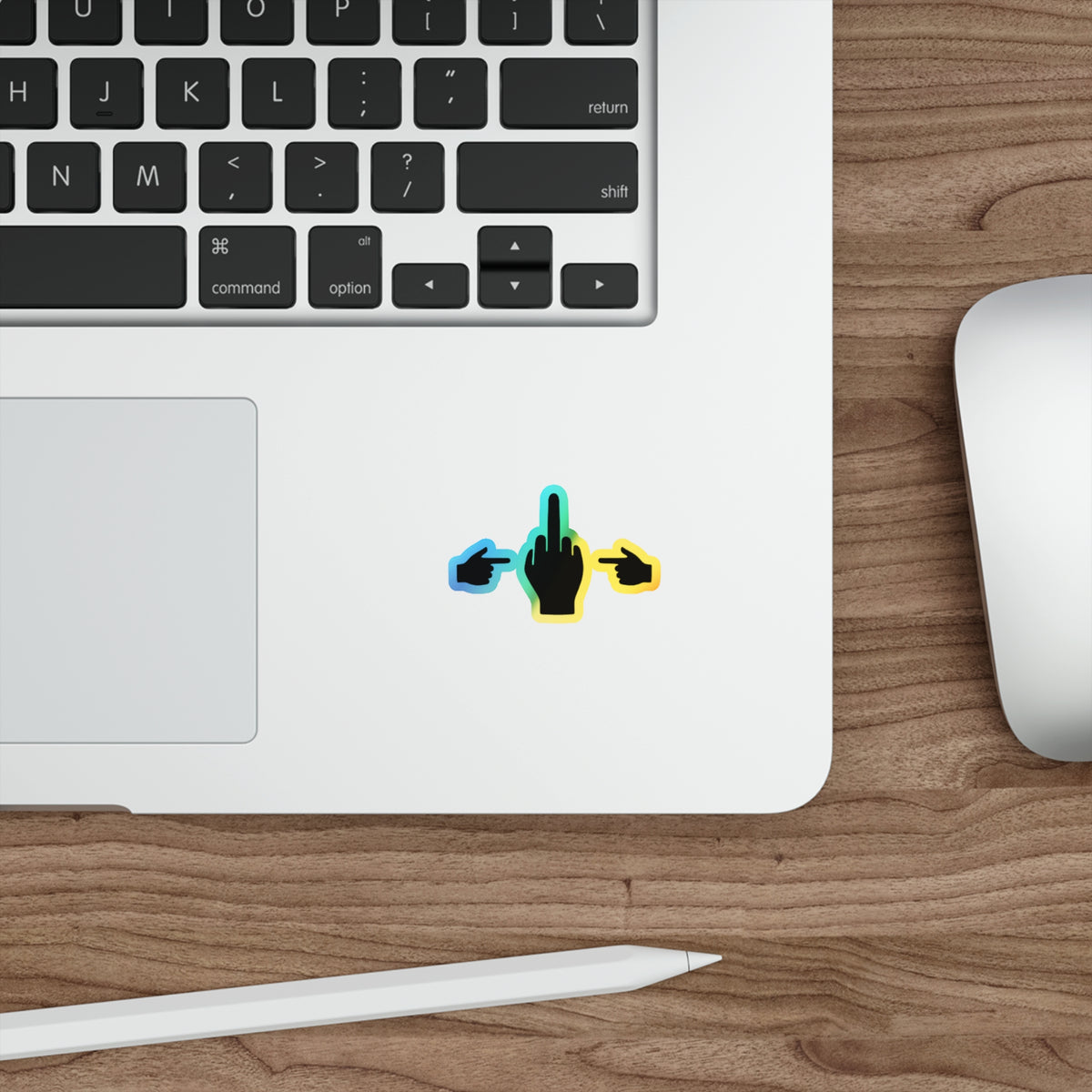 No ShopCo holographic middle finger sticker – photo 7