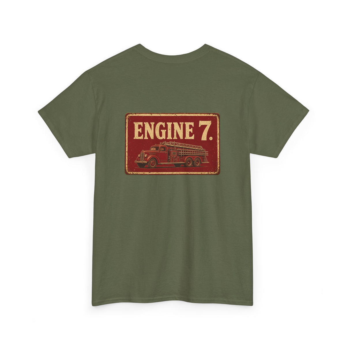 No ShopCo Engine 7 fire truck T-shirt, white logo – photo 13