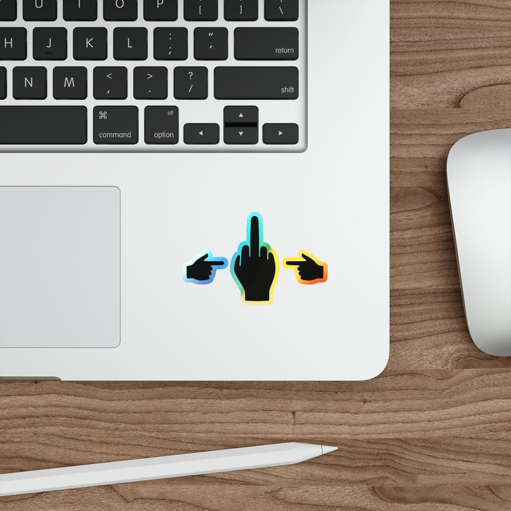 No ShopCo holographic middle finger sticker – photo 10