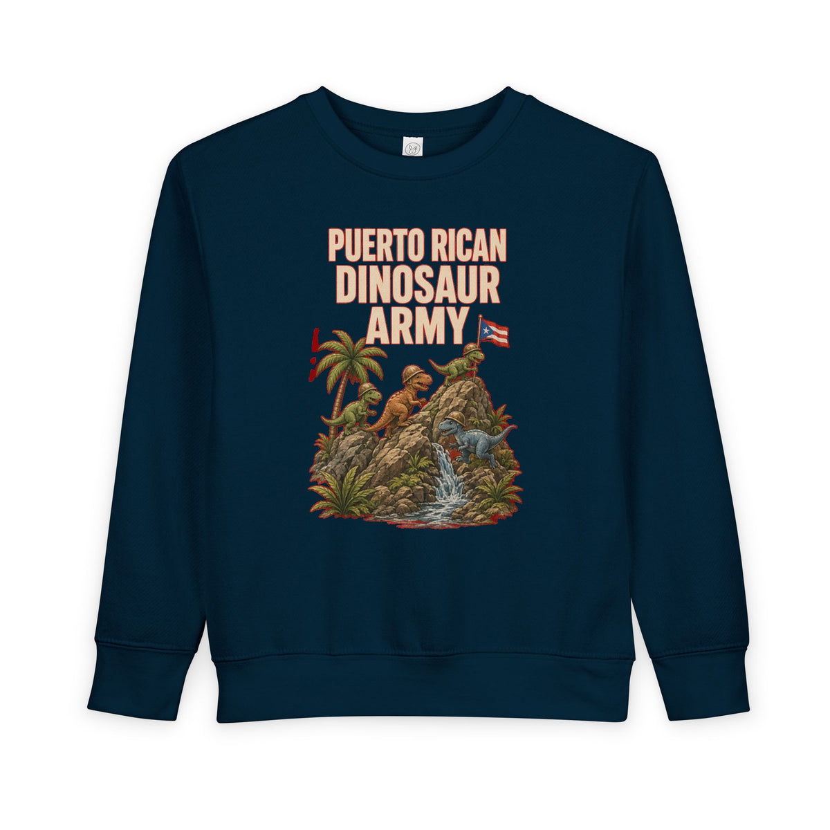 No ShopCo Puerto Rican Dinosaur Army kids' sweatshirt – photo 4