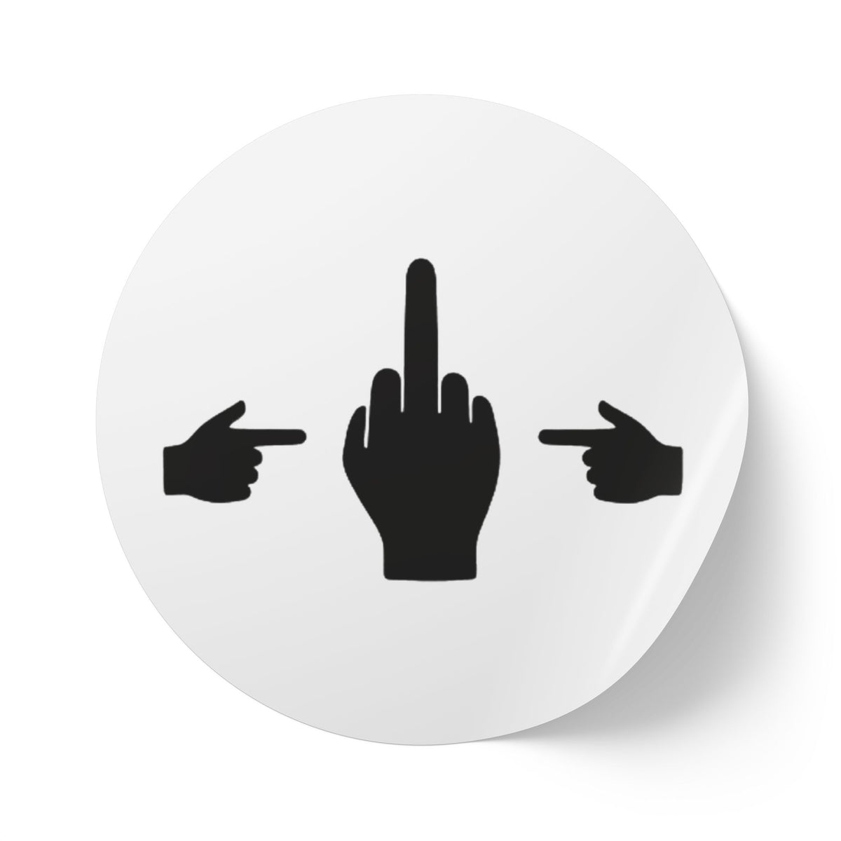 No ShopCo Pointer Finger round sticker roll – photo 4