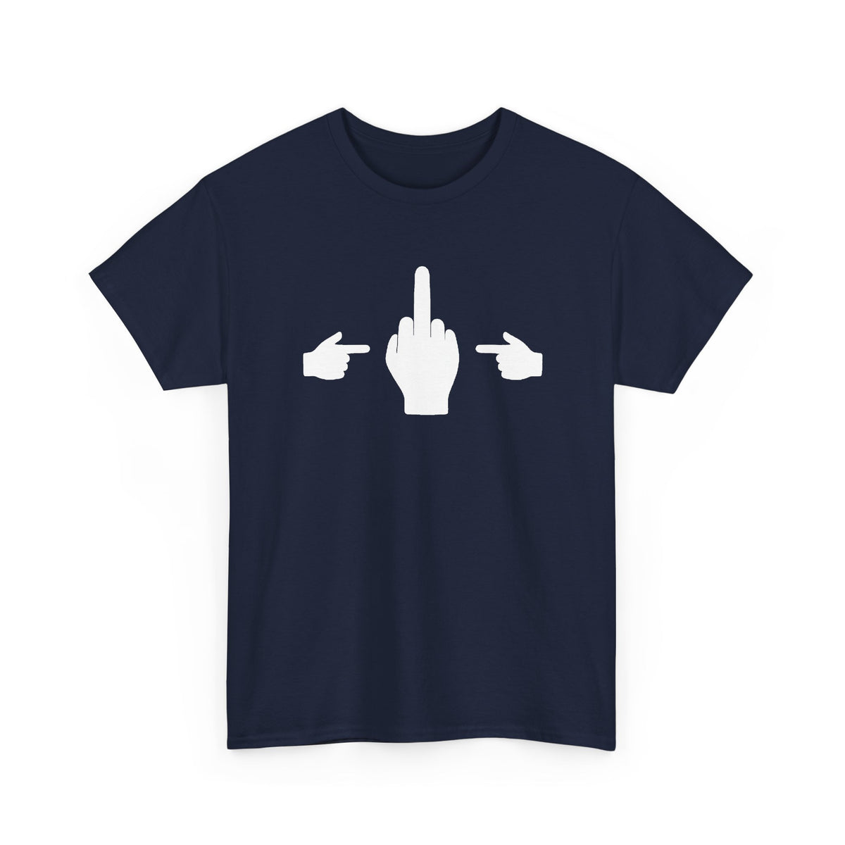 No ShopCo Pointer Finger T-shirt, white front graphic – photo 7