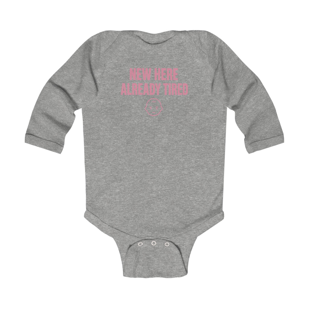 No ShopCo New Here Already Tired bodysuit, pink – photo 4