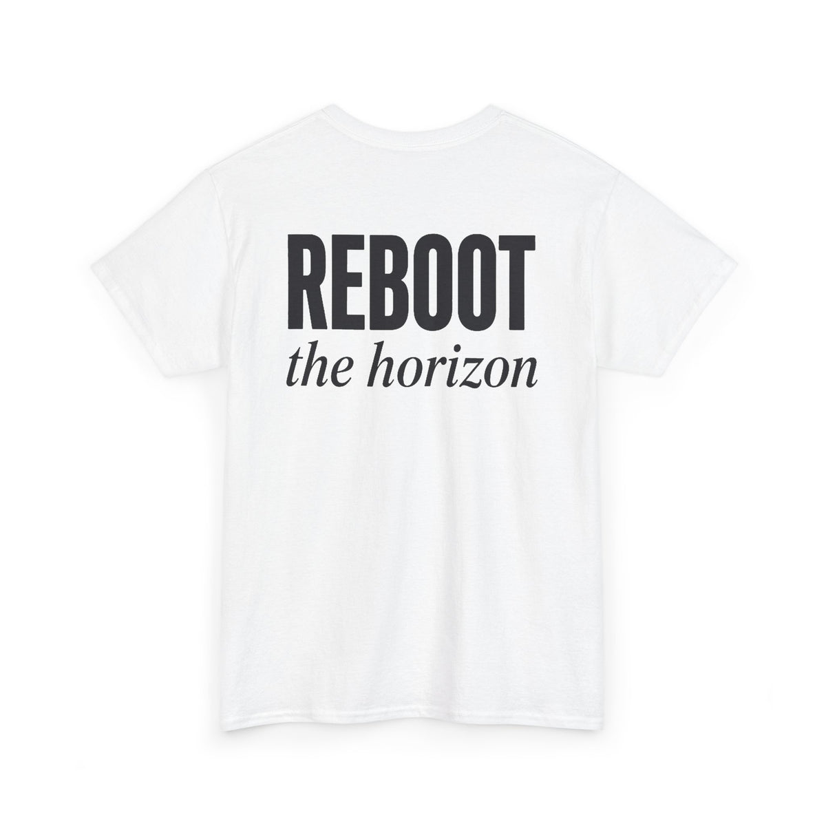 No ShopCo Reboot The Horizon T-shirt with black back lettering and chest logo