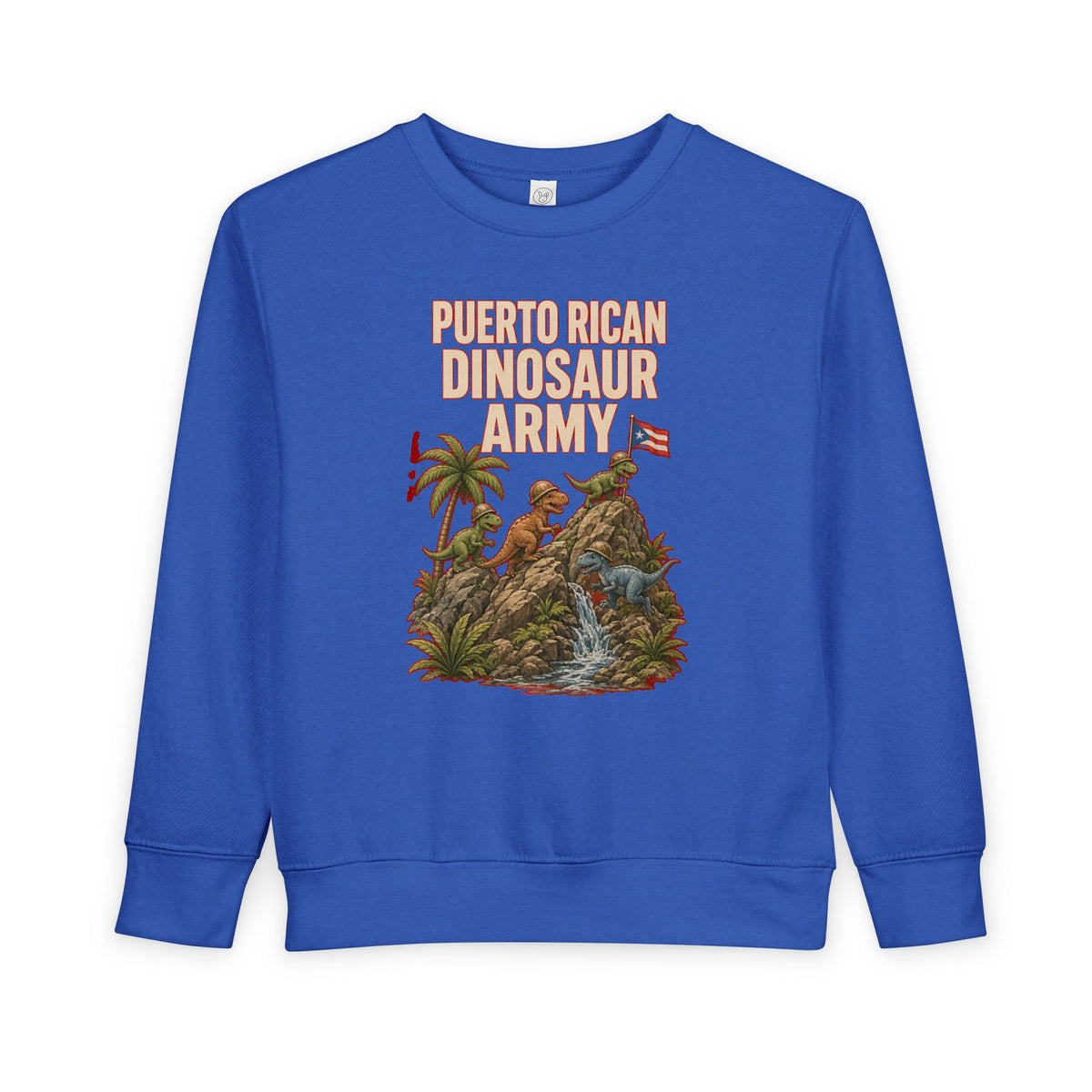 No ShopCo Puerto Rican Dinosaur Army kids' sweatshirt – photo 2