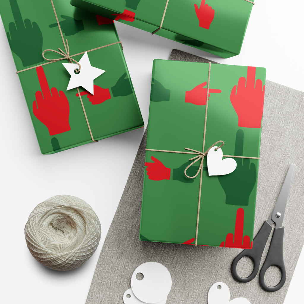 No ShopCo Pointer Finger Christmas gift wrap, green – photo 22