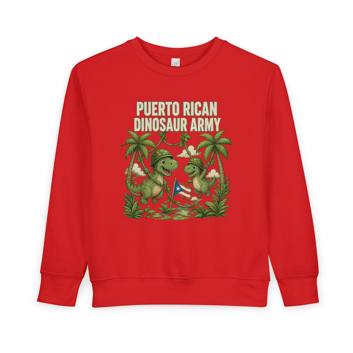 No ShopCo Puerto Rican Dinosaur Army toddler sweatshirt – photo 6