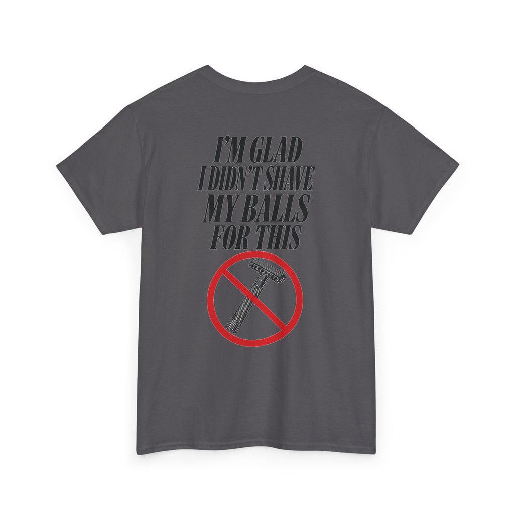 No ShopCo I'm Glad I Didn't Shave T-shirt, black graphic – photo 8