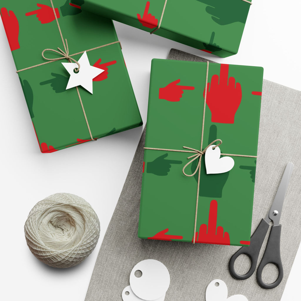 No ShopCo Pointer Finger Christmas gift wrap, green – photo 7